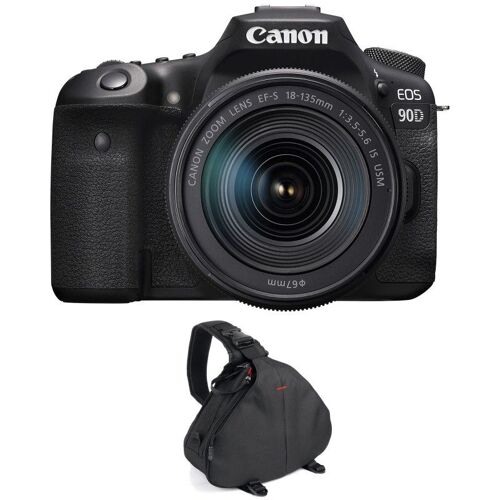 Canon EOS 90D + 18–135 mm f/3,5–5,6 IS USM + Tasche | 2 Jahre Garantie