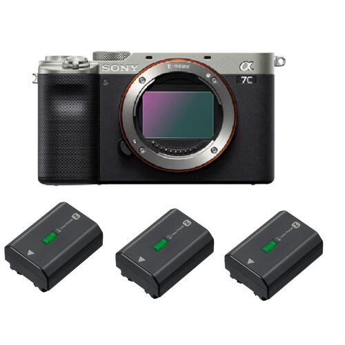 Sony Alpha a7C Silber, neu + 3 Sony NP-FZ100