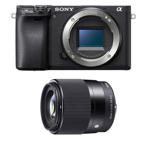 Hybridkamera – SONY – Alpha 6400 – SIGMA-Objektiv 30 mm F/1,4 – 24,2 Megapixel – 4K