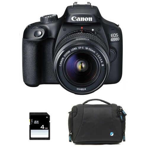 CANON EOS 4000D + 18-55 III, 3 Jahre Garantie + Tasche + 4 GB SD-Karte