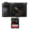 Spiegellose Kamera Sony a6700 + Objektiv Sony E 18–135 mm F 3,5–5,6 OSS + SanDisk 64 GB Extreme Pro SDXC UHS-II U3 V90 300 MB/s