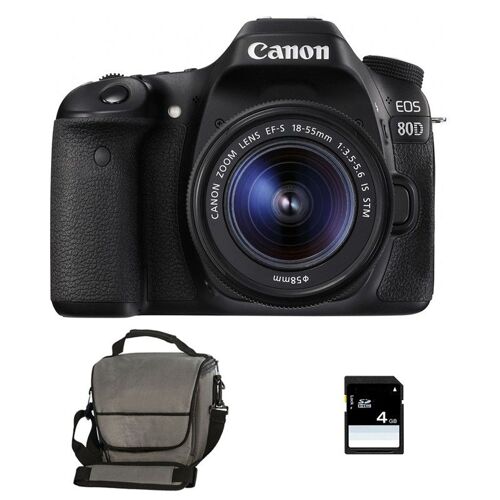 CANON EOS 80D + 18-55 IS STM, 3 Jahre Garantie + Tasche + 4 GB SD-Karte