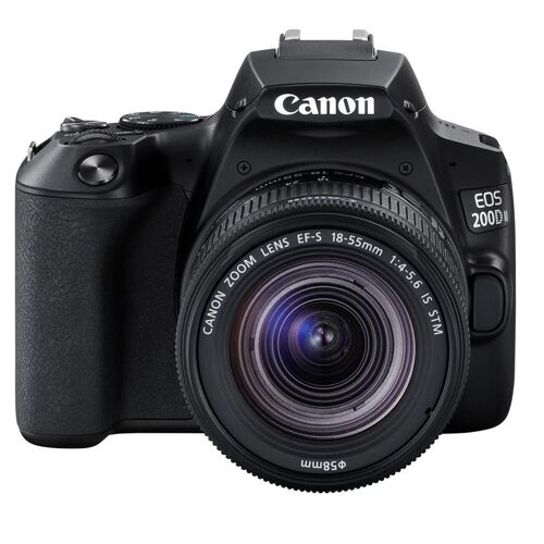 CANON EOS 200D II Schwarz, Kit mit EF-S 18–55 mm F4–5,6 IS STM, schwarz