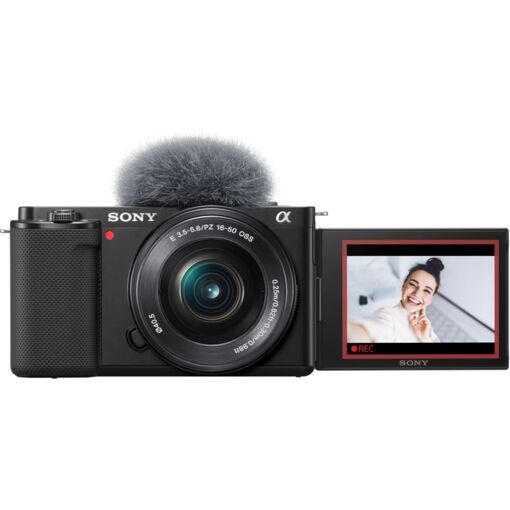 Sony A6000 Systemkamera 24,3 Megapixel, schwarz + Objektiv SEL 16–50 mm F3,5–5,6 OSS, schwarz + 64-GB-SD-Karte