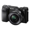 Sony a6100 ILCE-6100Y - Digitalkamera – spiegellos – 24,2 MP – APS-C – 4K / 30 fps – 3-facher optischer Zoom, Objektive 16–50 mm und 55–210 mm – WLAN, NFC, Bluetooth – schwarz