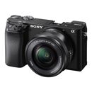 Sony a6100 ILCE-6100Y - Digitalkamera – spiegellos – 24,2 MP – APS-C – 4K / 30 fps – 3-facher optischer Zoom, Objektive 16–50 mm und 55–210 mm – WLAN, NFC, Bluetooth – schwarz