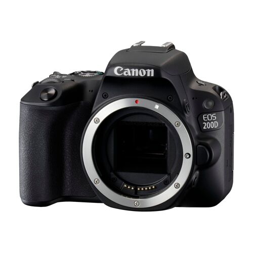 Canon EOS 200D in Schwarz mit EF-S 18–55 mm f/4–5,6 IS STM-Objektiv