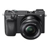 Sony a6300 ILCE-6300L – Digitalkamera – spiegellos – 24,2 MP – APS-C – 4K / 30 fps – 3-facher optischer Zoom, 16–50-mm-Objektiv – WLAN, NFC – schwarz