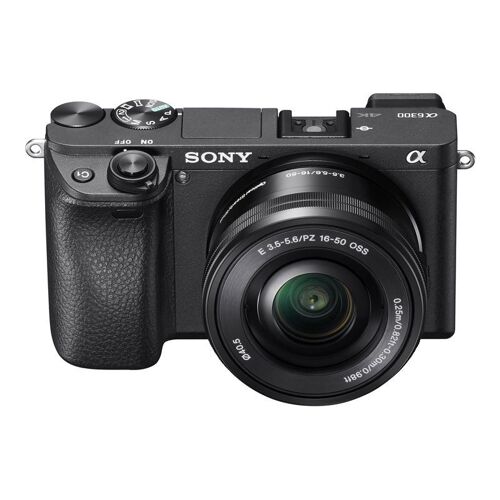 Sony a6300 ILCE-6300L – Digitalkamera – spiegellos – 24,2 MP – APS-C – 4K / 30 fps – 3-facher optischer Zoom, 16–50-mm-Objektiv – WLAN, NFC – schwarz