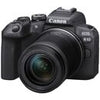 Canon EOS R10 - Digitalkamera – spiegellos – 24,2 MP – APS-C – 4K / 60 fps – 8,3-facher optischer Zoom, Objektiv RF-S 18–150 mm F3,5–6,3 IS STM - WLAN, Bluetooth – schwarz