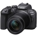Canon EOS R10 - Digitalkamera – spiegellos – 24,2 MP – APS-C – 4K / 60 fps – 8,3-facher optischer Zoom, Objektiv RF-S 18–150 mm F3,5–6,3 IS STM - WLAN, Bluetooth – schwarz