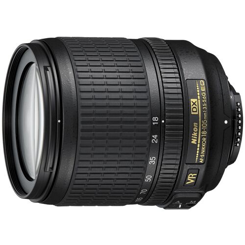Nikon AF-S DX NIKKOR 18–105 mm 1:3,5–5,6G ED VR SLR-Standard-Zoomobjektiv, schwarz