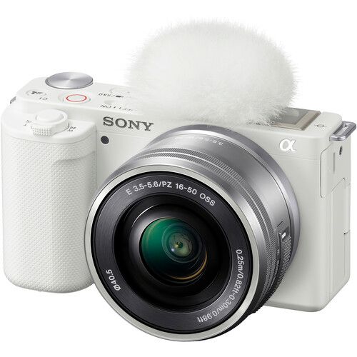 Sony ZV-E10-Set mit 24,2 Megapixel + 16–50-mm-Objektiv, weiß