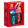 Nintendo Switch OLED-Konsole in Neonblau, Schwarz und Neonrot