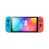 Nintendo Switch OLED-Konsole in Neonblau, Schwarz und Neonrot