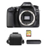 CANON EOS 80D Spiegelreflexkamera mit 24,2 Megapixel, Gehäuse + 64-GB-SD-Karte + Kameratasche + Speicherkartenleser