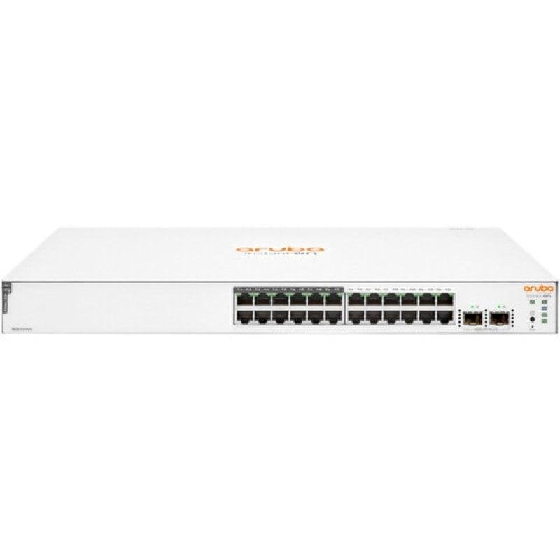 HPE Instant On 1830 Switch, 24 Ports, 12-Port-PoE der Klasse 4, 2 SFP-Steckplätze, 195 W, verwaltbarer L2-Gigabit-Ethernet-Switch, 1U