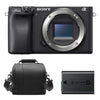 SONY A6400 Gehäuse (schwarz), Kameratasche, Akku NP-FW50