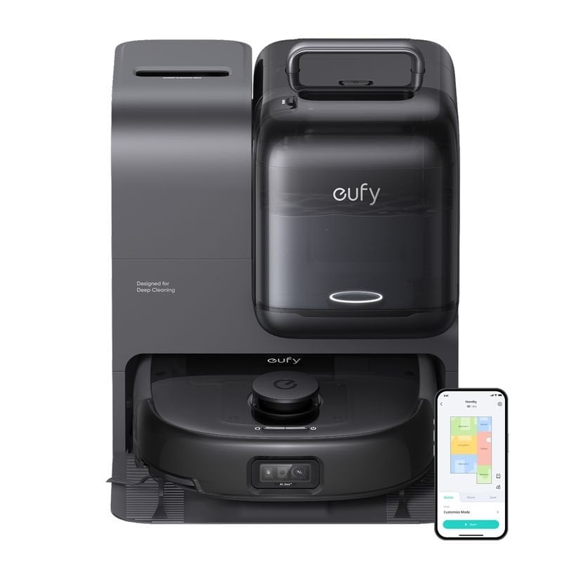 Eufy Omni E28 Staubsaugerroboter mit Ladestation und einer Turbo-Saugleistung von 20.000 Pa