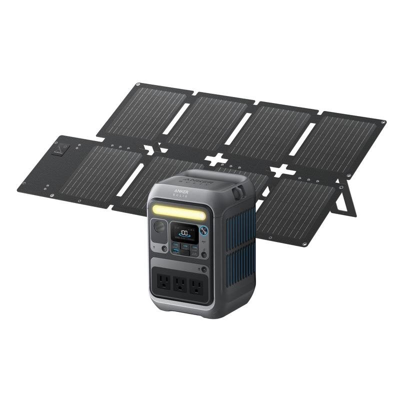 Anker Solix C300X Powerbank 288 Wh, 7 Anschlüsse (DC, USB), LiFePO4-Akku, LCD-Display, Solarladegerät