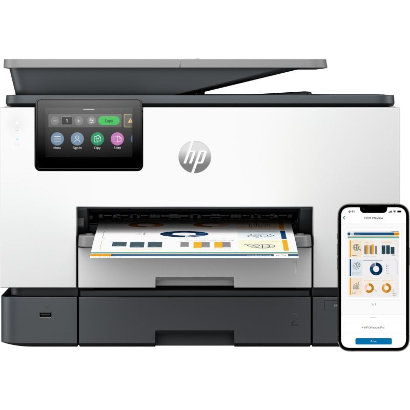 HP OfficeJet Pro 9130b All-in-One-Drucker, Thermotintenstrahl, A4, 4800 x 1200 dpi, 25 Seiten pro Minute, WLAN