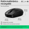 HP kabellose, wiederaufladbare Maus 690 mit Bluetooth, 4000 DPI, beidhändig bedienbar, schwarz