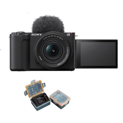 Sony ZV-E10 II + 16–50 mm f/3,5–36 OSS II (schwarz) + Kingma-Akku (Sony NP-FZ100)