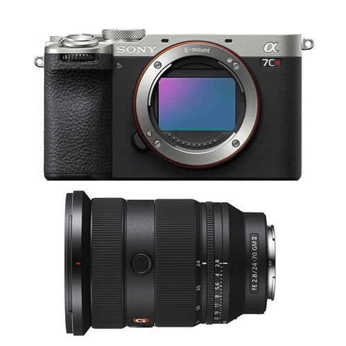 Sony Alpha a7CR (silber) Spiegellose Kamera + Sony FE 24–70 mm f/2,8 GM II