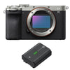Sony Alpha A7C II Gehäuse in Silber + Sony NP-FZ100 Lithium-Ionen-Akku