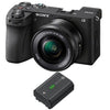 Spiegellose Kamera Sony a6700 + Objektiv Sony E PZ 16–50 mm F 3,5–5,6 OSS + Akku Sony NP-FZ100