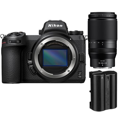 Nikon Z6 II-Kamera + Nikon Z 70–180 mm F2,8 NIKKOR + Nikon-Akku EN-EL15c
