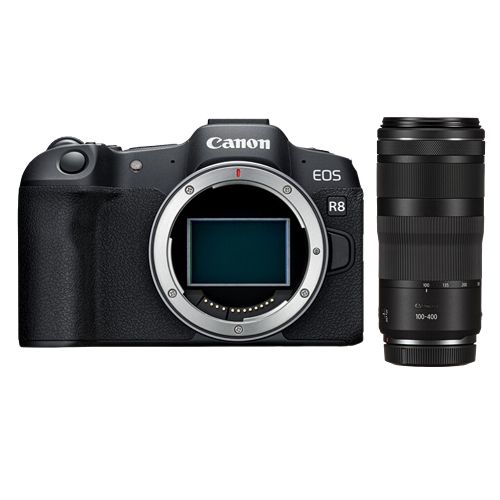 Canon EOS R8 Kamera + RF 100–400 mm f/5,6–8 IS USM-Objektiv