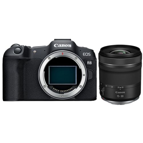 Canon EOS R8 Kamera + RF 15–30 mm f/4,5–6,3 IS STM Objektiv