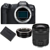 Canon EOS R8 Kamera + EF-EOS R-Adapter + Canon LP-E17-Akku + RF 24–105 mm f/4–7,1 IS STM