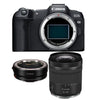 Canon EOS R8 Kamera + EF-EOS R-Bajonettadapter + RF 24–105 mm f/4–7,1 IS STM