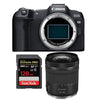 Canon EOS R8 Kamera + RF 24–105 mm f/4–7,1 IS STM + SanDisk 128 GB Extreme Pro SDXC UHS-II U3 300 MB/s