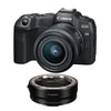 Canon EOS R8 Kamera + RF 24–50 mm f/4,5–6,3 IS STM Objektiv + EF-EOS R-Bajonettadapter