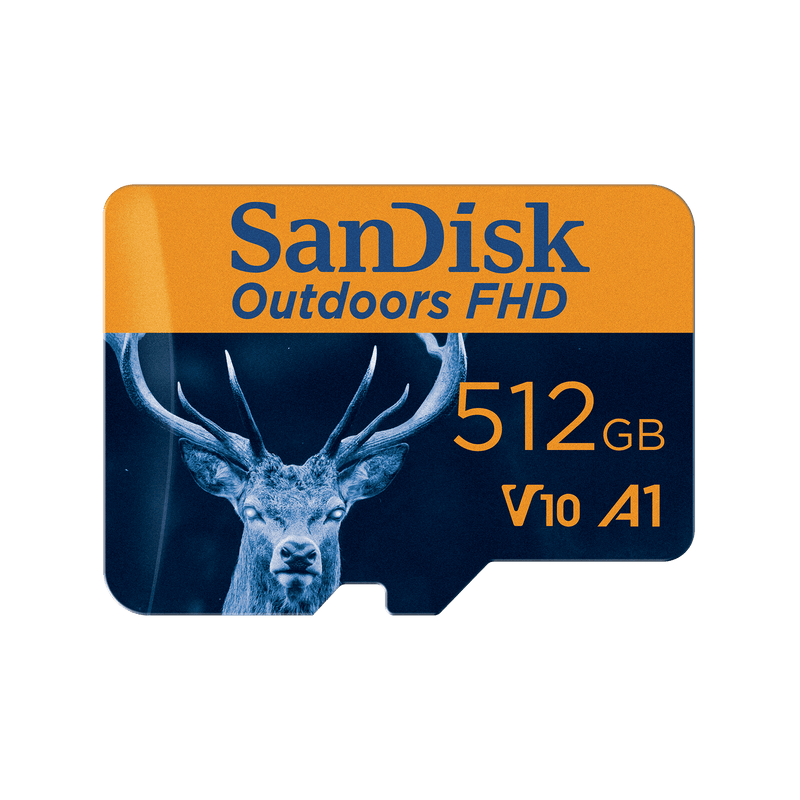 SanDisk Outdoors FHD microSDXC UHS-I-Karte mit SD-Adapter – 512 GB Einzelpackung