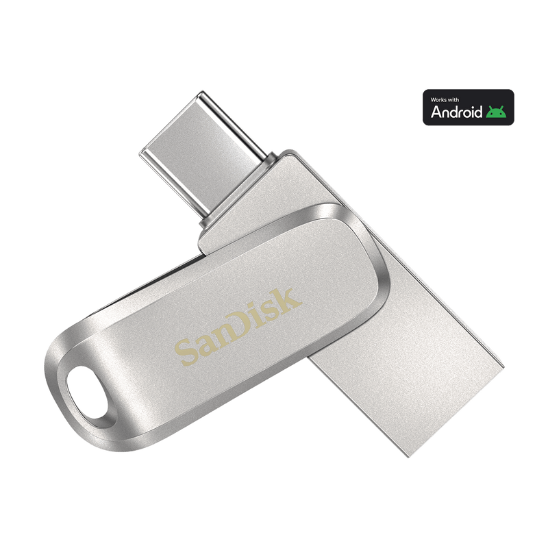 SanDisk Ultra Dual Drive Luxe USB Typ C – 2 TB Silber