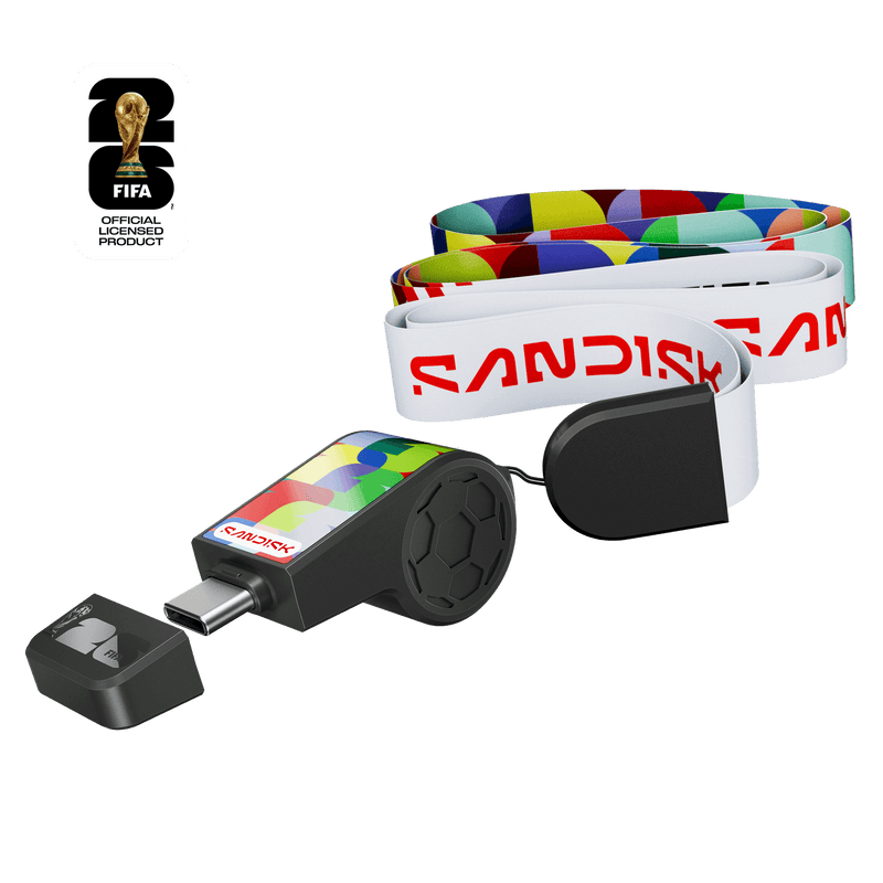 SANDISK USB-C-Stick: FIFA-Weltmeisterschaft 2026 Global Edition – 128 GB, schwarz