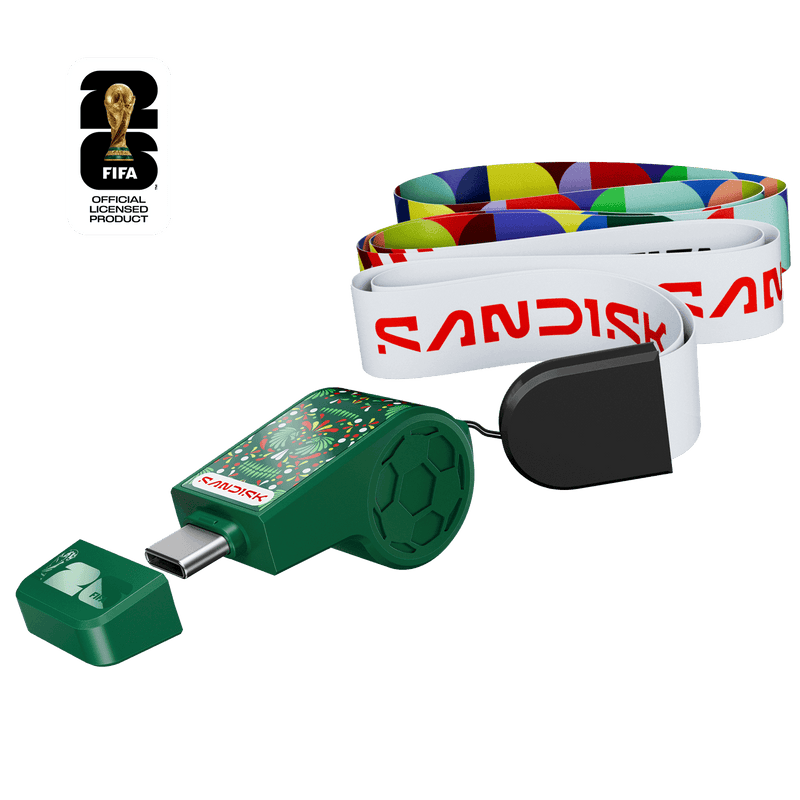SANDISK USB-C-Stick: FIFA-Weltmeisterschaft 2026 – Mexiko-Edition – 128 GB, grün