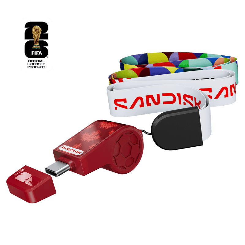 SANDISK USB-C-Stick: FIFA-Weltmeisterschaft 2026 Kanada-Edition – 128 GB, rot