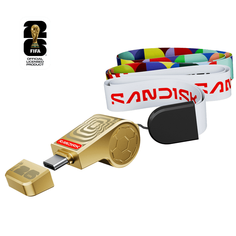 SANDISK USB-C-Stick: FIFA-Weltmeisterschaft 2026 Gold Edition – 128 GB Gold