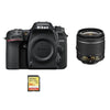 NIKON D7500 Spiegelreflexkamera, 20,9 Megapixel, Kit mit AF-P 18–55 mm F3,5–5,6G VR + 64-GB-SD-Karte
