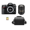 NIKON D7200 Spiegelreflexkamera mit 24,2 Megapixel + Objektiv AF-S 18–300 mm F3,5–6,3G ED VR DX + 64-GB-SD-Karte + Kameratasche
