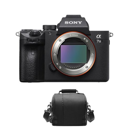 SONY Alpha A7 III Hybridkamera mit 24,2 Megapixel, Gehäuse + Tasche