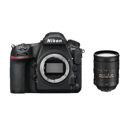 NIKON D850 Spiegelreflexkamera mit 45,7 Megapixel + Kit-Objektiv AF-S 28–300 mm F3,5–5,6G ED VR