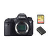 CANON EOS 6D Spiegelreflexkamera, 20,2 Megapixel, nur Gehäuse (J TO E) + 64 GB SD-Karte + LP-E6N-Akku