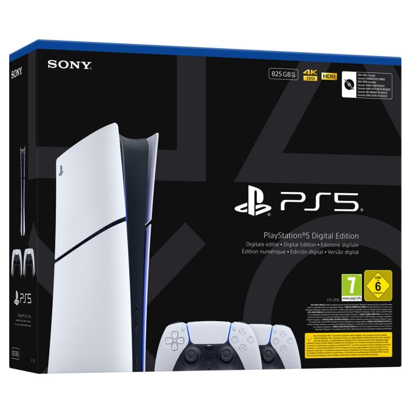 Sony PlayStation 5 Slim Digital Chassis E + 2x DualSense V3-Controller