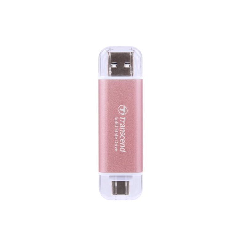 Transcend ESD310 512 GB SSD-USB-Festplatte, 10 Gbit/s, rosa, mit Schutzhülle